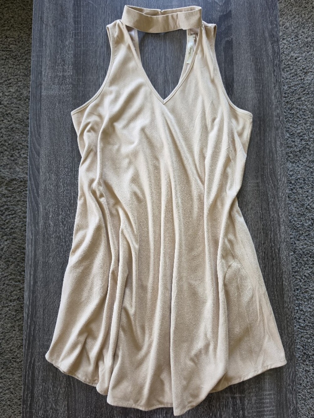Andree by Unit Suede Cutout Choker Dress